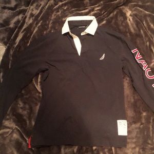 Nautica Longsleeve Collard Shirt, Size S